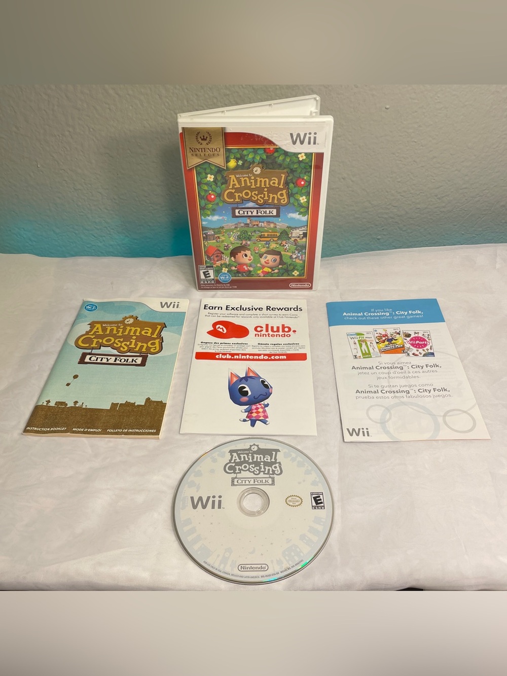 Animal Crossing: City Folk (Nintendo Wii, 2008) Nintendo Selects Complete Tested